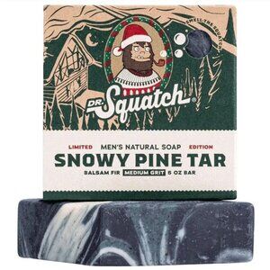 Dr. Squatch Snowy Pine Tar Limited Edition Soap Bar 5 oz – Medium Grit